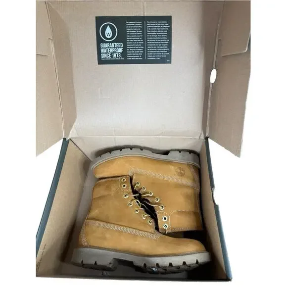 Timberland Classic 6” Waterproof Boot Wheat Nubuck Mens 7.5 w/ Box - Picture 2 of 12